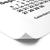 2026 Weißer Kalender von Janz Print Poster (Ecke)