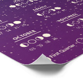 2026 Weltraum-Lunarzyklen-Galaxie-Mondphasenkalend Poster (Ecke)