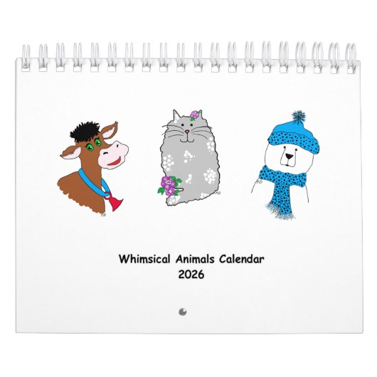 2026 Whimsical Animals Calendar ... Kalender (Titelbild)