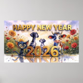 2026 Whimsical Animals Print/Samsung Frame TV Art Poster (Vorne)