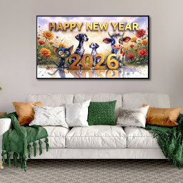 2026 Whimsical Animals Print/Samsung Frame TV Kuns Poster