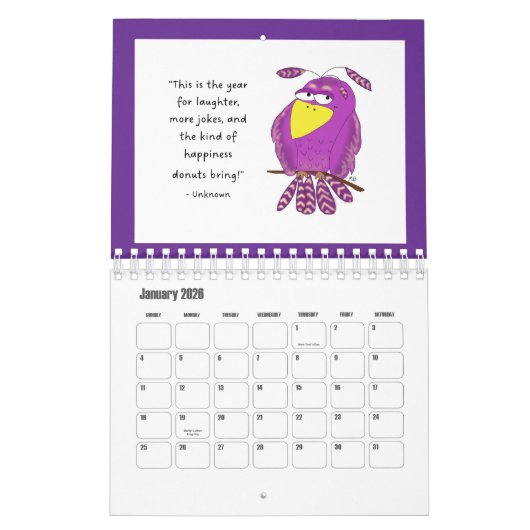 2026 Whimsical Birds Calendar . . . Kalender (Jan 2026)
