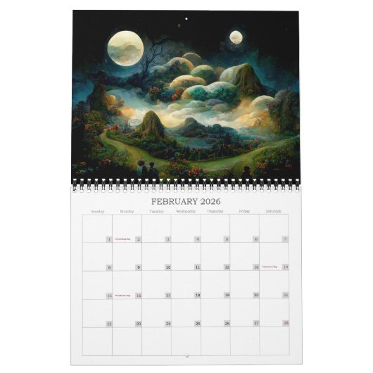 2026 Whimsical Landscapes 2 Kalender (Feb 2026)