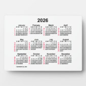 2026 White 52 Week ISO Desk Calendar by Janz 12x18 Fotoplatte (Vorderseite)