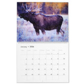2026 Wild Moose Watercolor Painting Wildlife Art Kalender (Jan 2026)
