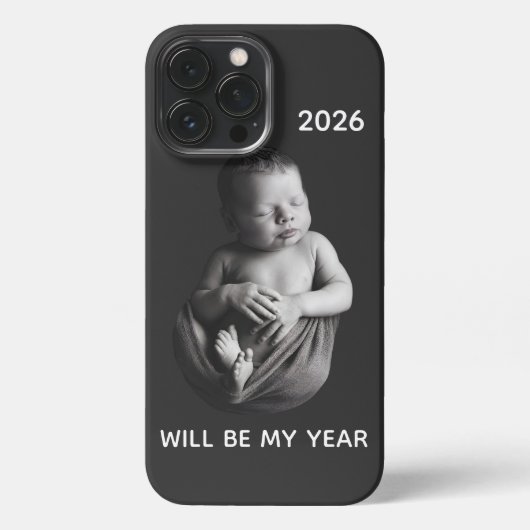 2026 Will Be My Year - Cute Newborn Baby iPhone Hülle (Rückseite)