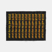 2026 Will Be My Year Funny Humor New Year Quote  Fleecedecke (Vorderseite (Horizontal))