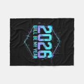 2026 Will Be My Year Motivational Sitive Mindset Q Fleecedecke (Vorderseite (Horizontal))