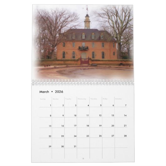 2026 Williamsburg Oils Calendar Kalender (Mär 2026)