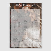 2026 Wir sind schwanger Foto Calendar Magnetkarte (Vorderseite)