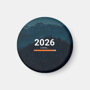 2026 Wird geladen… Fast bereit Lustiges Neues Jahr Magnet