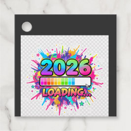 2026 Wird geladen... Fortschrittsbalken-Aufkleber Geschenkanhänger