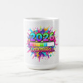 2026 Wird geladen... Fortschrittsbalken-Aufkleber Kaffeetasse (Mittel)