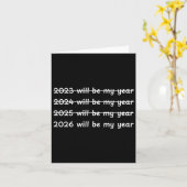 2026 Wird Mein Durchgestrichenes Lustiges Neujahr  Karte (Gelbe Blume)