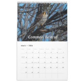 2026 Wisconsin Birds Calendar Kalender (Mär 2026)