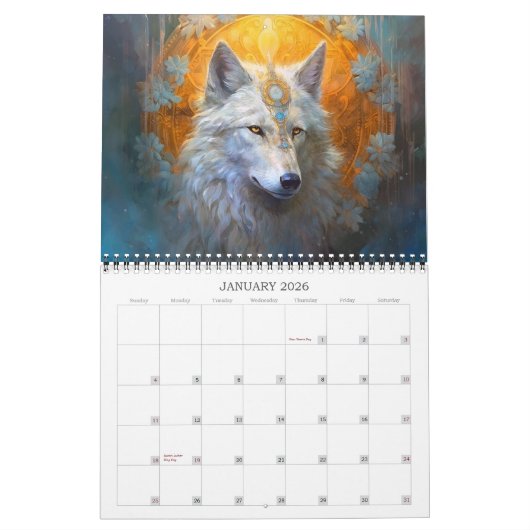 2026 Wolf Magic Fantasy Art Kalender (Jan 2026)