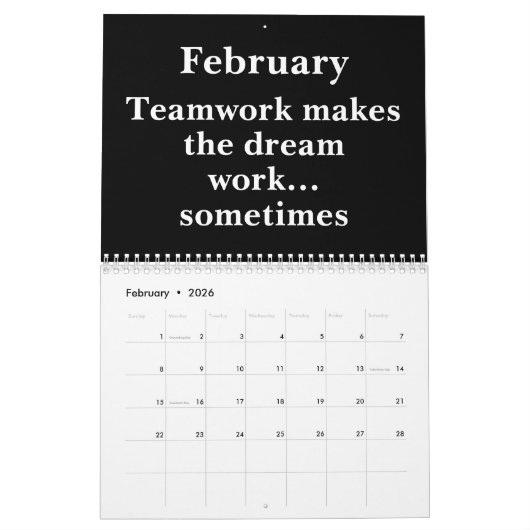 2026 Work Humor Wall Calendar Kalender (Feb 2026)