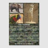 2026 Year Calendar Camouflage Add 3 Custom Photos Magneteinladung (Vorderseite)