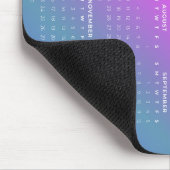 2026 Year Calendar Gradient Background Vertical  Mousepad (Ecke)
