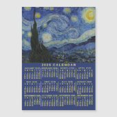 2026 Year Calendar Starry Night or Photo Magnet (Vorderseite)