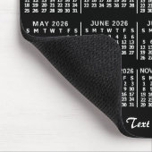 2026 Year Monthly Calendar Black Custom 2 Photos Mousepad (Ecke)
