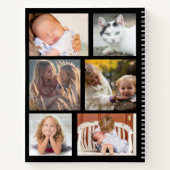 2026 Year Monthly Calendar Black Custom 9 Photos Notizblock (Rückseite)