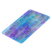 2026 Year Monthly Calendar Blue Watercolor Stars Magnet (Linke Seite)