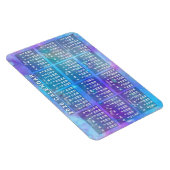 2026 Year Monthly Calendar Blue Watercolor Stars Magnet (Rechte Seite)