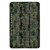 2026 Year Monthly Calendar Camouflage Camo Green Magnet (Vertikal)