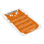 2026 Year Monthly Calendar Mid-Century Orange Cat Magnet (Rechte Seite)