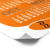 2026 Year Monthly Calendar Mid-Century Orange Cat Poster (Ecke)