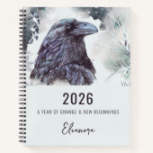 2026 Year of Change Raven Symbolism Notizblock (Vorderseite)
