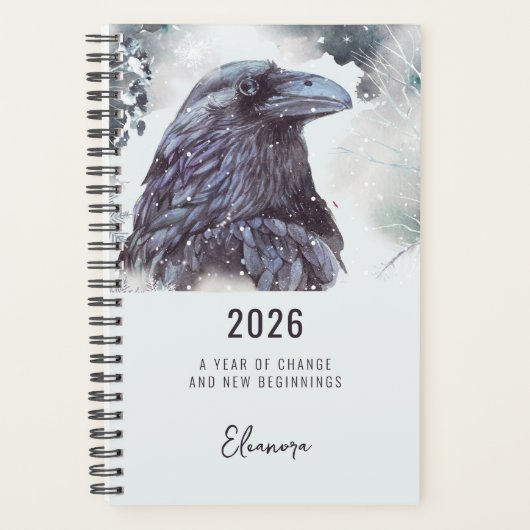 2026 Year of Change Raven Symbolism Planer (Vorderseite)