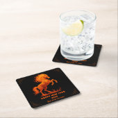 2026 Year of the Fire Horse Chinese Zodiac Rechteckiger Pappuntersetzer (Vor Ort)
