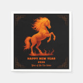 2026 Year of the Fire Horse Chinese Zodiac Serviette (Vorderseite)
