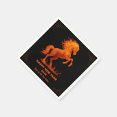 2026 Year of the Fire Horse Chinese Zodiac Serviette (Ecke)