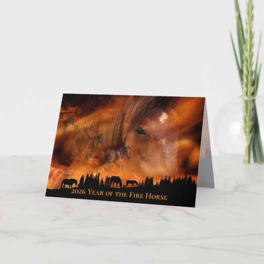 2026 Year of the Fire Horse - Firestorm Karte (Vorderseite)