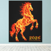 2026 Year of the Fire Horse Leinwanddruck (Insitu (Holzboden))