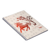 2026 Year of the Fire Horse Red Ink Notizblock (Rechte Seite)