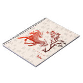 2026 Year of the Fire Horse Red Ink Notizblock (Linke Seite)