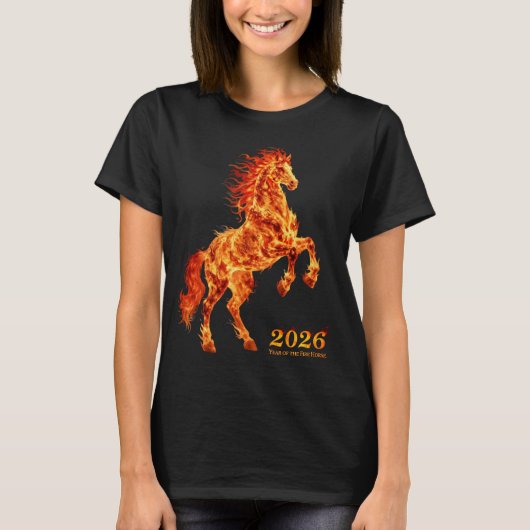 2026 Year of the Fire Horse T-Shirt (Vorderseite)
