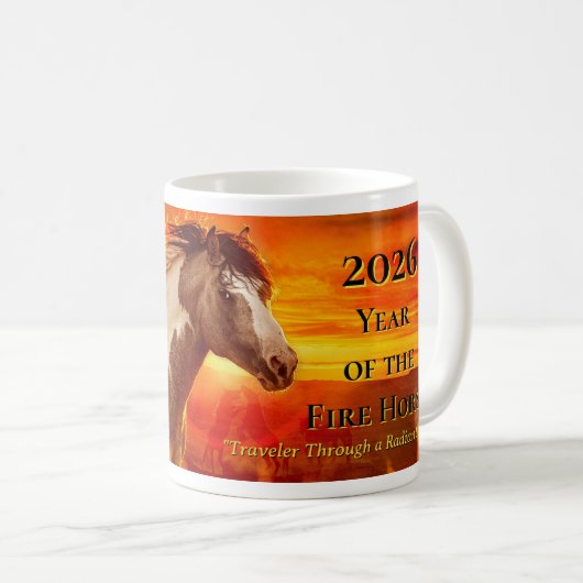 2026 Year of the Fire Horse - Traveler Kaffeetasse (VorderseiteRechts)
