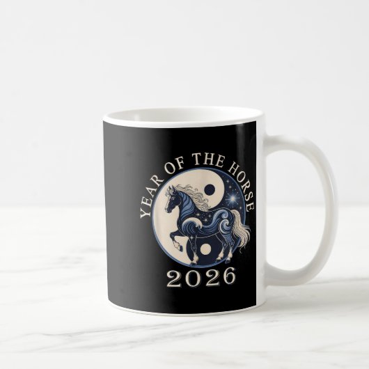 2026 Year Of The Horse Chinese New Year,horse Grap Kaffeetasse (Rechts)