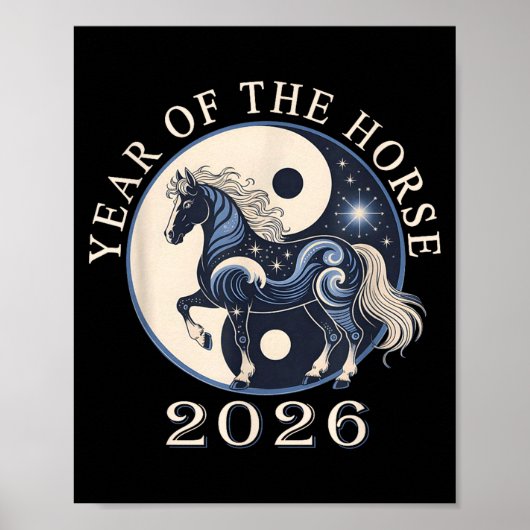 2026 Year Of The Horse Chinese New Year,horse Grap Poster (Vorne)