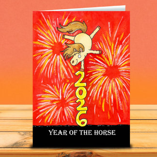 2026 Year of the Horse Greeting  Karte
