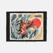 2026 Year Of The Horse Japanese Wave Art Lunar New Fleecedecke (Vorderseite (Horizontal))