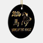 2026 Year Of The Horse Keramik Ornament (Rechts)