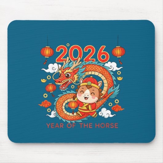 2026 Year Of The Horse Lunar New Year Chinese Mousepad (Vorne)