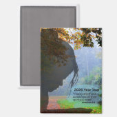 2026 Year Text Meditating Magnet (Vorderseite/Rückseite)