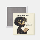 2026 Year Text Reading Magnet (Vorderseite/Rückseite)